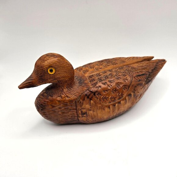 Vintage Hand Carved Wood Duck Decoy Female Mallard by GH Bushman Realistic - Picture 1 of 9